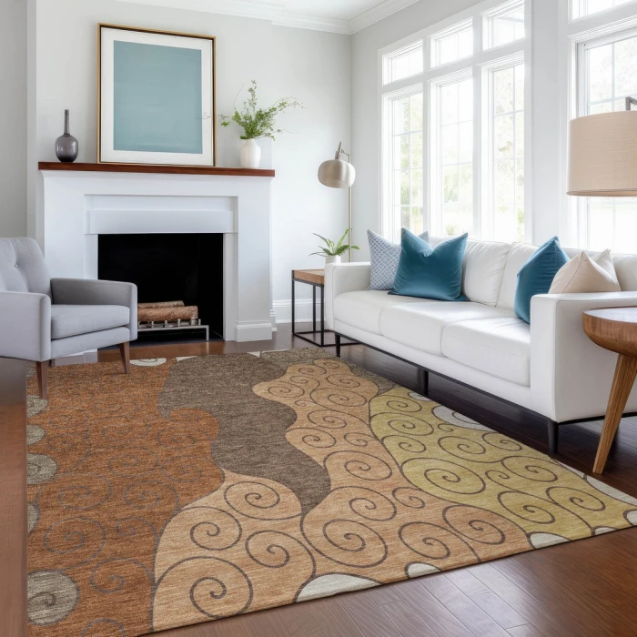 Addison Rugs Chantille Orange ACN2464 9ft. x 12ft. Rect. Rug