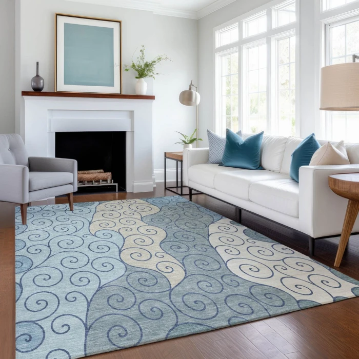 Addison Rugs Chantille Blue ACN2464 5ft. x 7ft.6in. Rect. Rug