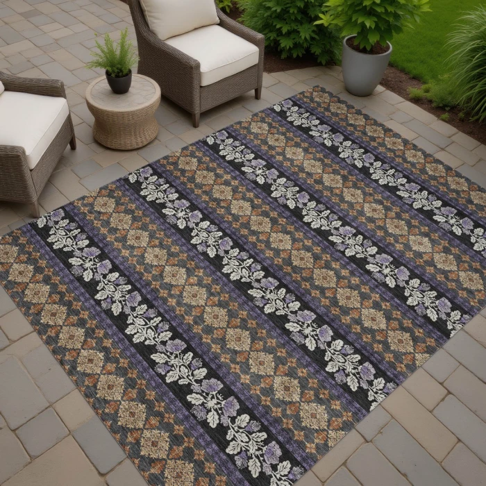 Addison Rugs Chantille Purple ACN2465 9ft. x 12ft. Rect. Rug