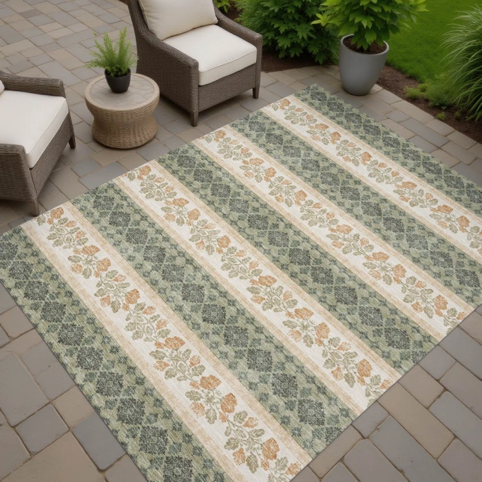 Addison Rugs Chantille Green ACN2465 9ft. x 12ft. Rect. Rug