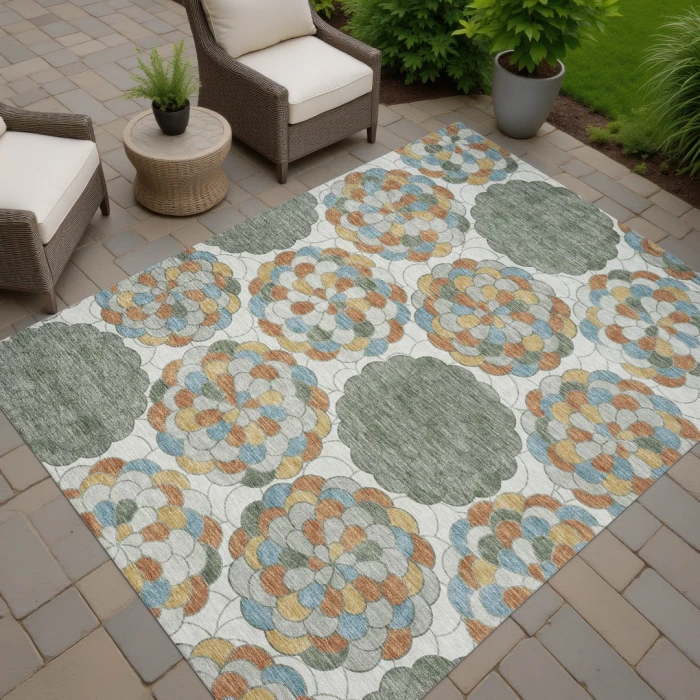 Addison Rugs Chantille Green ACN2466 9ft. x 12ft. Rect. Rug