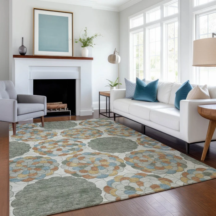 Addison Rugs Chantille Green ACN2466 9ft. x 12ft. Rect. Rug
