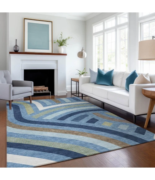 Addison Rugs Chantille Blue ACN2467 5ft. x 7ft.6in. Rect. Rug