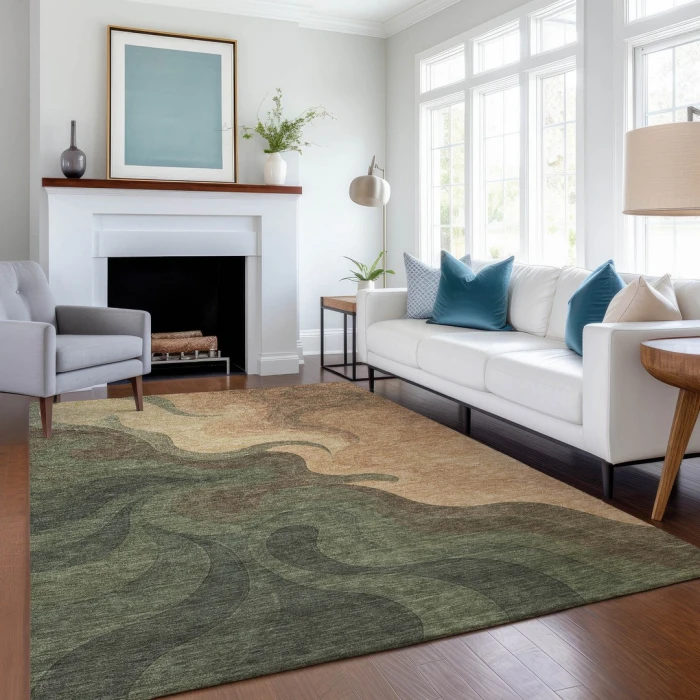 Addison Rugs Chantille Green ACN2468 9ft. x 12ft. Rect. Rug