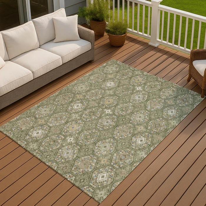 Addison Rugs Chantille Green ACN2471 8ft. x 10ft. Rect. Rug