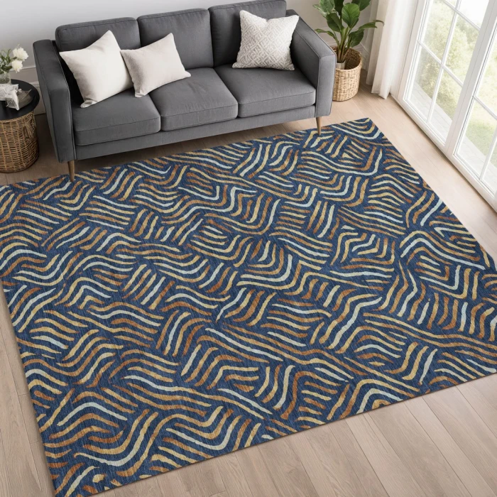Addison Rugs Chantille Blue ACN2474 8ft. x 10ft. Rect. Rug