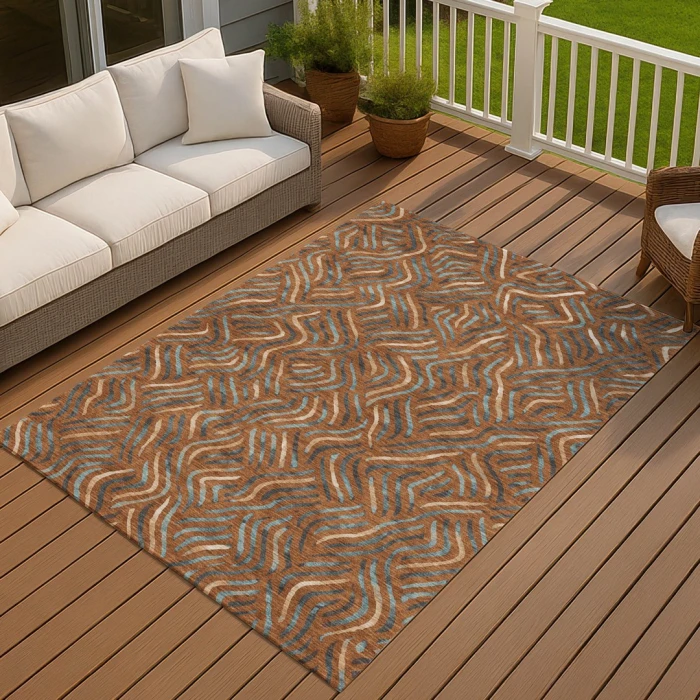 Addison Rugs Chantille Orange ACN2474 5ft. x 7ft.6in. Rect. Rug