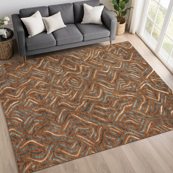 Addison Rugs Chantille Orange ACN2474 5ft. x 7ft.6in. Rect. Rug
