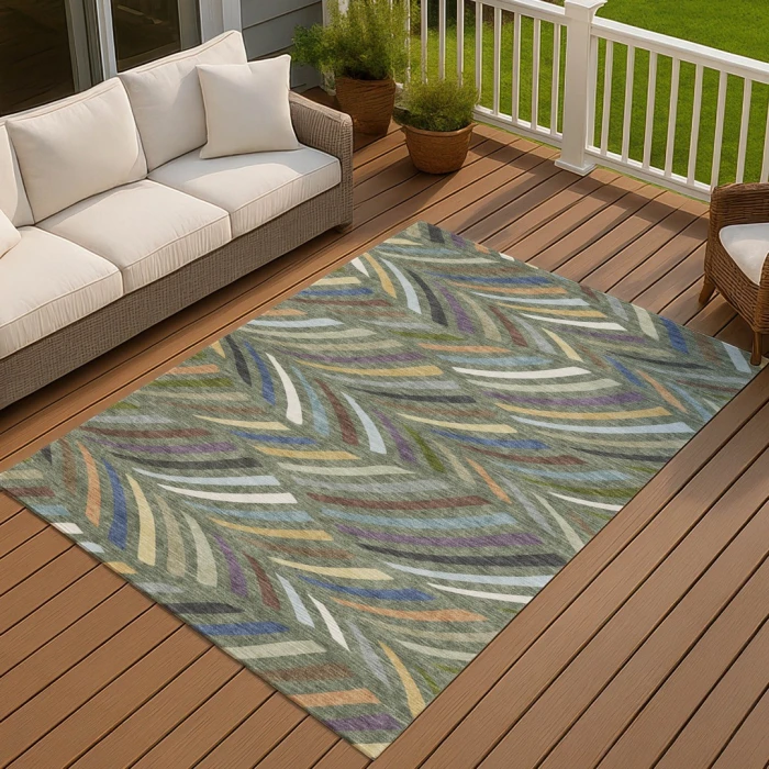 Addison Rugs Chantille Green ACN2475 8ft. x 10ft. Rect. Rug