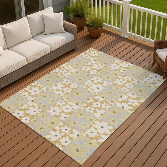 Addison Rugs Chantille Gold ACN2476 9ft. x 12ft. Rect. Rug