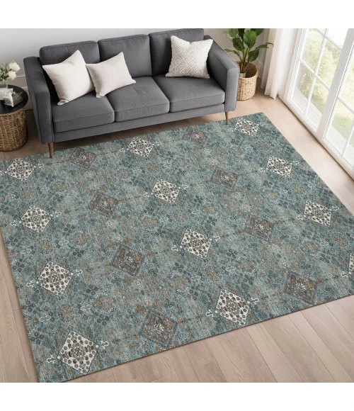 Addison Rugs Chantille Teal ACN2477 5ft. x 7ft.6in. Rect. Rug