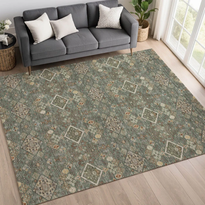 Addison Rugs Chantille Green ACN2478 9ft. x 12ft. Rect. Rug
