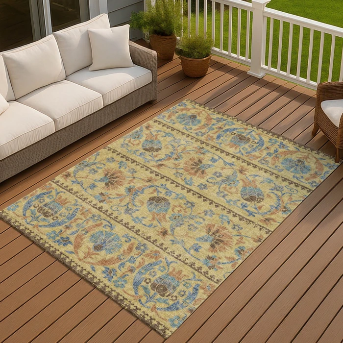 Addison Rugs Chantille Gold ACN2480 9ft. x 12ft. Rect. Rug