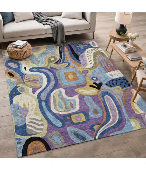 Addison Rugs Chantille Purple ACN2488 5ft. x 7ft.6in. Rect. Rug