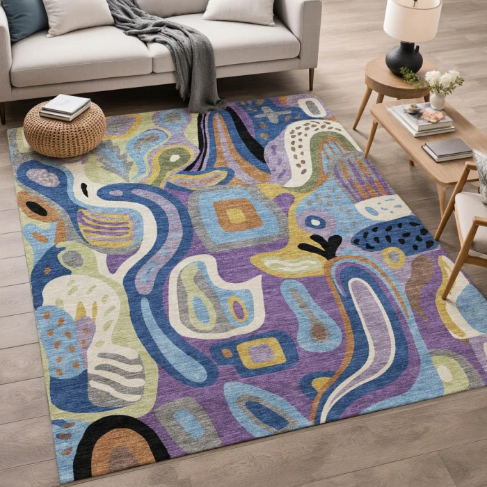 Addison Rugs Chantille Purple ACN2488 5ft. x 7ft.6in. Rect. Rug