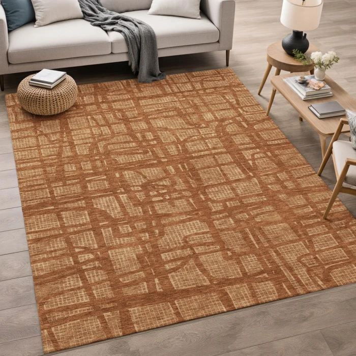 Addison Rugs Chantille Orange ACN2491 5ft. x 7ft.6in. Rect. Rug