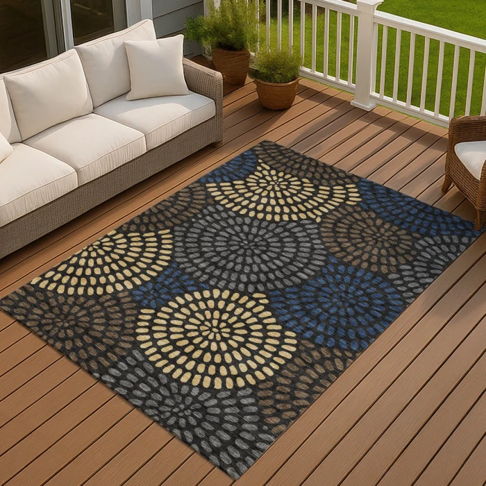 Addison Rugs Chantille Black ACN2492 5ft. x 7ft.6in. Rect. Rug