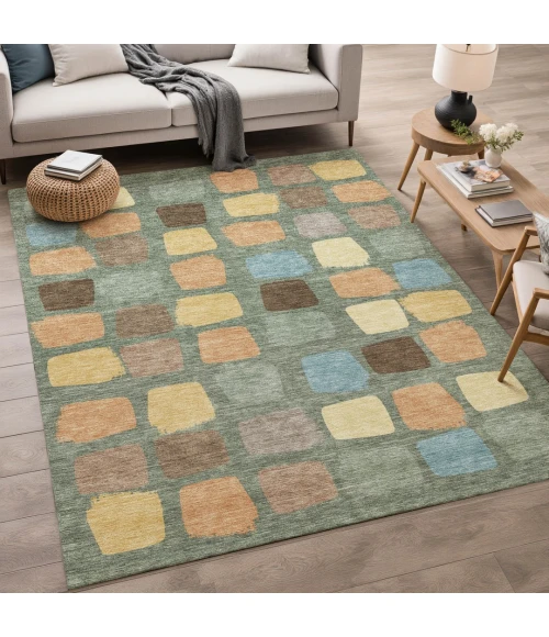 Addison Rugs Chantille Green ACN2501 8ft. x 10ft. Rect. Rug