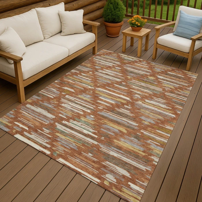 Addison Rugs Chantille Orange ACN2502 8ft. x 10ft. Rect. Rug