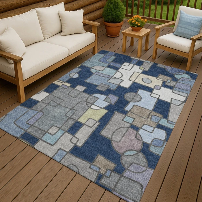 Addison Rugs Chantille Blue ACN2503 5ft. x 7ft.6in. Rect. Rug