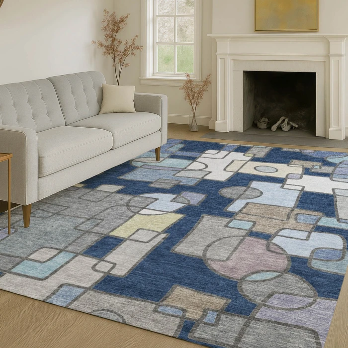 Addison Rugs Chantille Blue ACN2503 5ft. x 7ft.6in. Rect. Rug