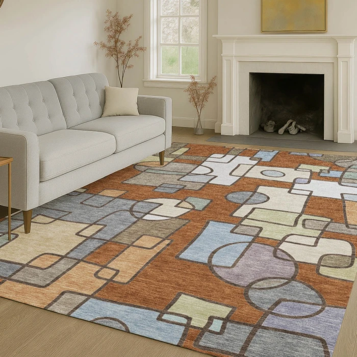 Addison Rugs Chantille Orange ACN2503 5ft. x 7ft.6in. Rect. Rug
