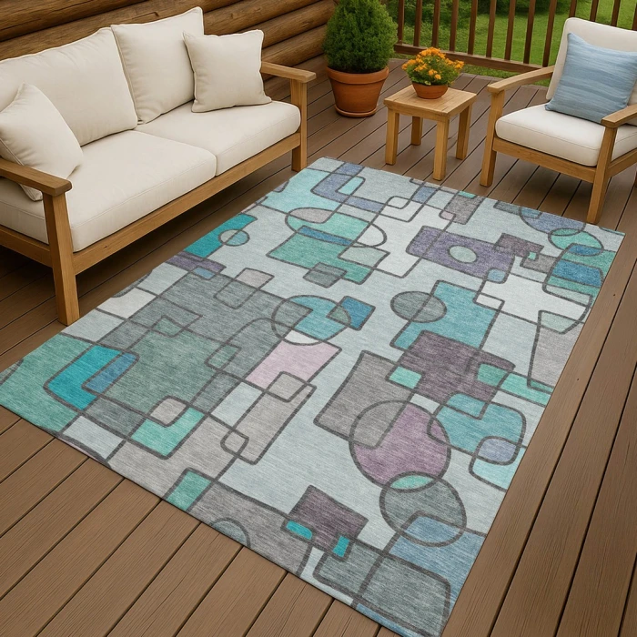 Addison Rugs Chantille Teal ACN2503 5ft. x 7ft.6in. Rect. Rug