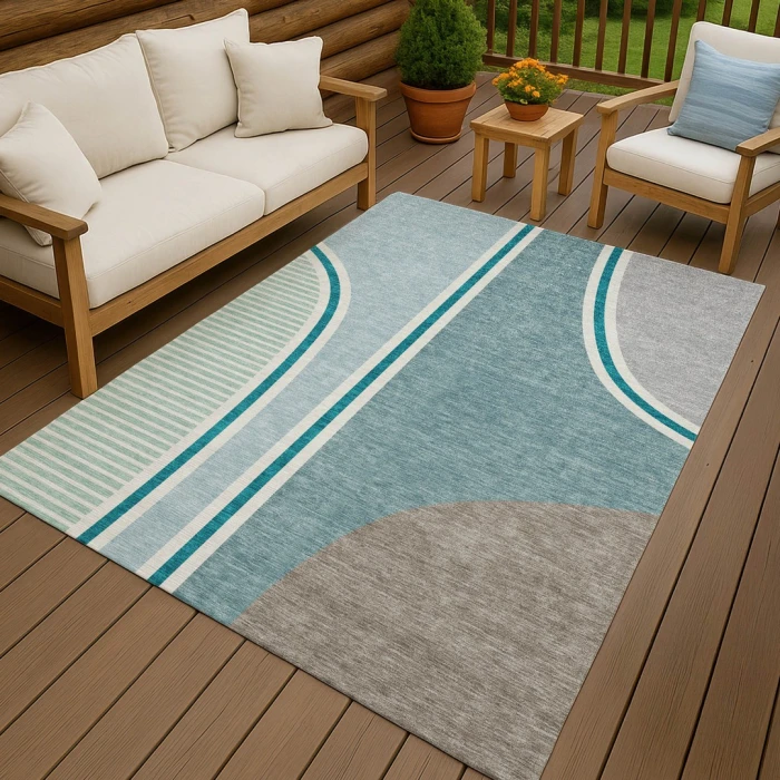 Addison Rugs Chantille Teal ACN2505 5ft. x 7ft.6in. Rect. Rug