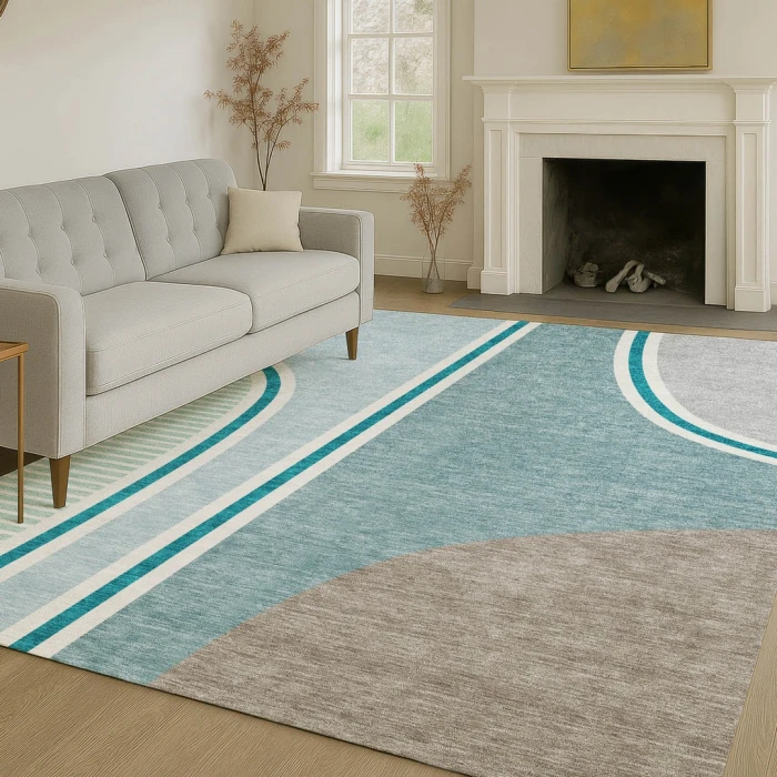 Addison Rugs Chantille Teal ACN2505 5ft. x 7ft.6in. Rect. Rug