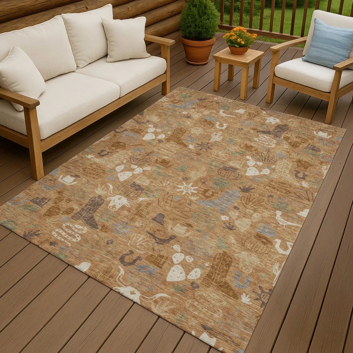 Addison Rugs Chantille Orange ACN2512 5ft. x 7ft.6in. Rect. Rug