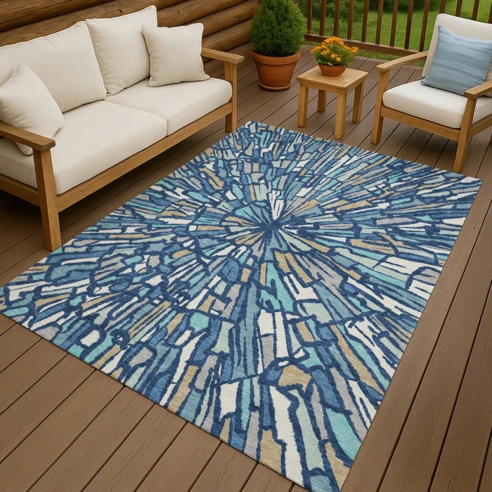 Addison Rugs Chantille Blue ACN2514 8ft. x 10ft. Rect. Rug