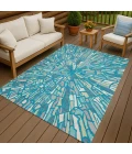 Addison Rugs Chantille Teal ACN2514 9ft. x 12ft. Rect. Rug