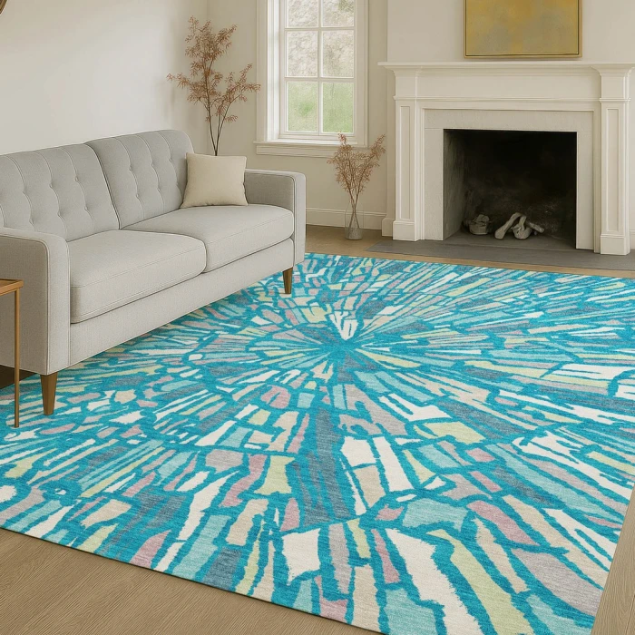 Addison Rugs Chantille Teal ACN2514 9ft. x 12ft. Rect. Rug