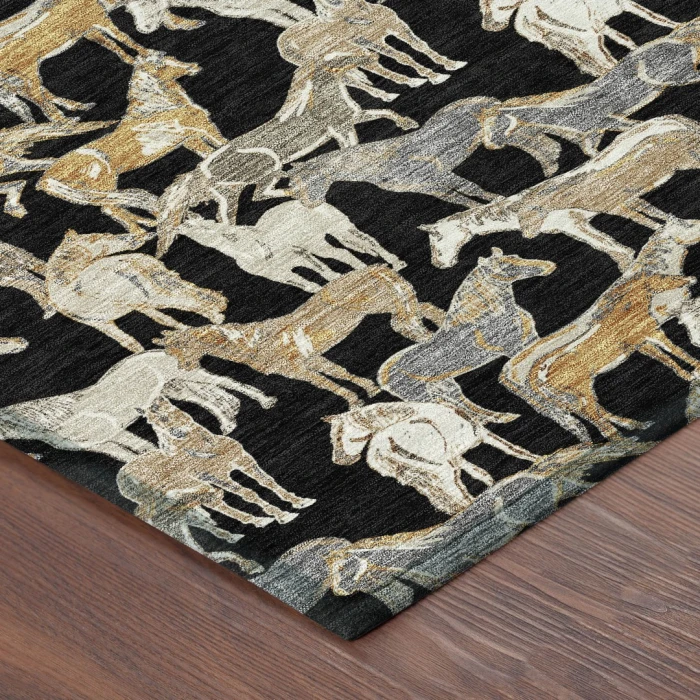 Addison Rugs Chantille Black ACN2520 9ft. x 12ft. Rect. Rug