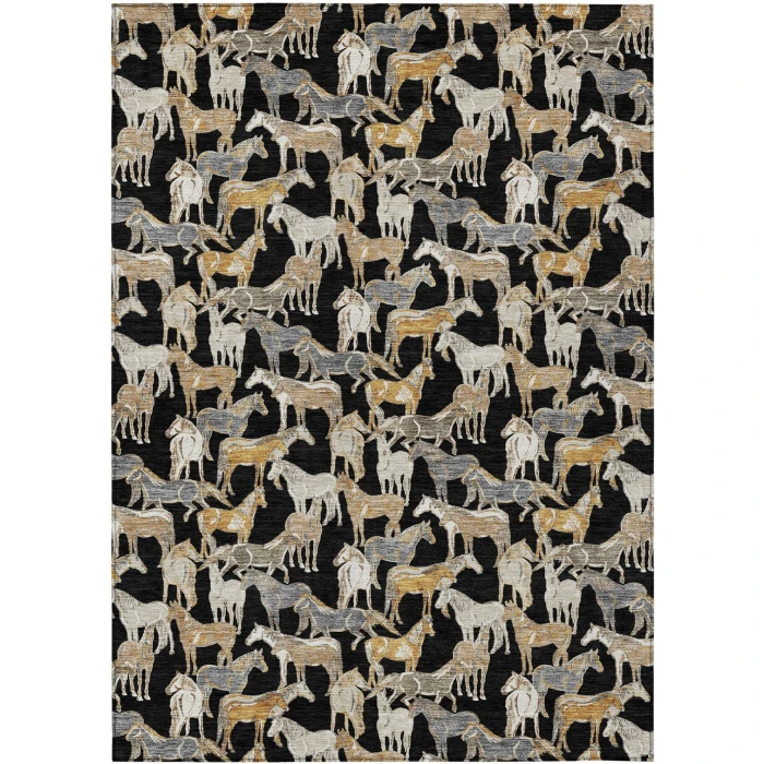 Addison Rugs Chantille Black ACN2520 9ft. x 12ft. Rect. Rug