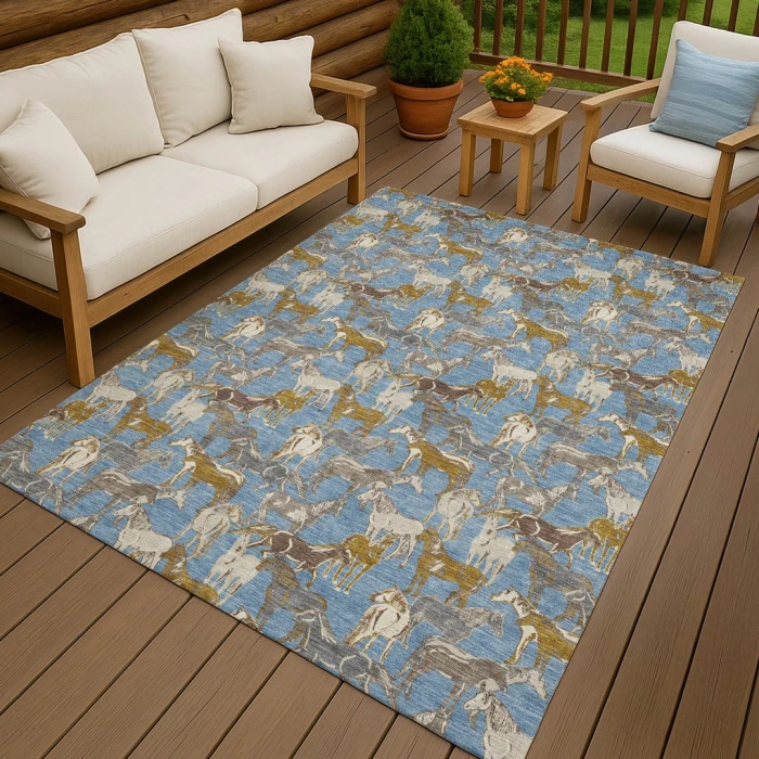 Addison Rugs Chantille Blue ACN2520 8ft. x 10ft. Rect. Rug