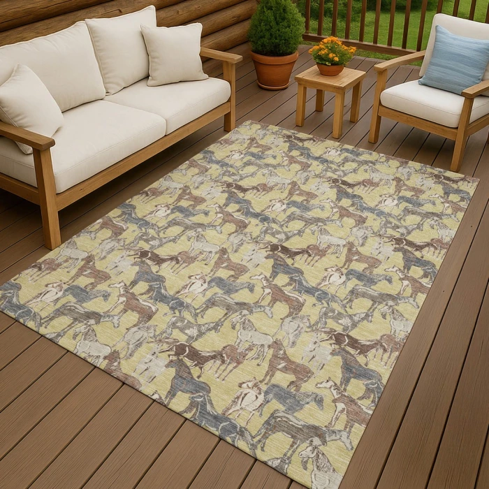 Addison Rugs Chantille Gold ACN2520 5ft. x 7ft.6in. Rect. Rug