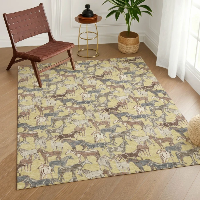 Addison Rugs Chantille Gold ACN2520 5ft. x 7ft.6in. Rect. Rug