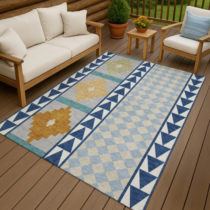 Addison Rugs Chantille Blue ACN2522 5ft. x 7ft.6in. Rect. Rug