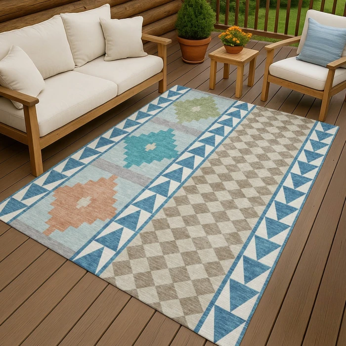Addison Rugs Chantille Teal ACN2522 8ft. x 10ft. Rect. Rug