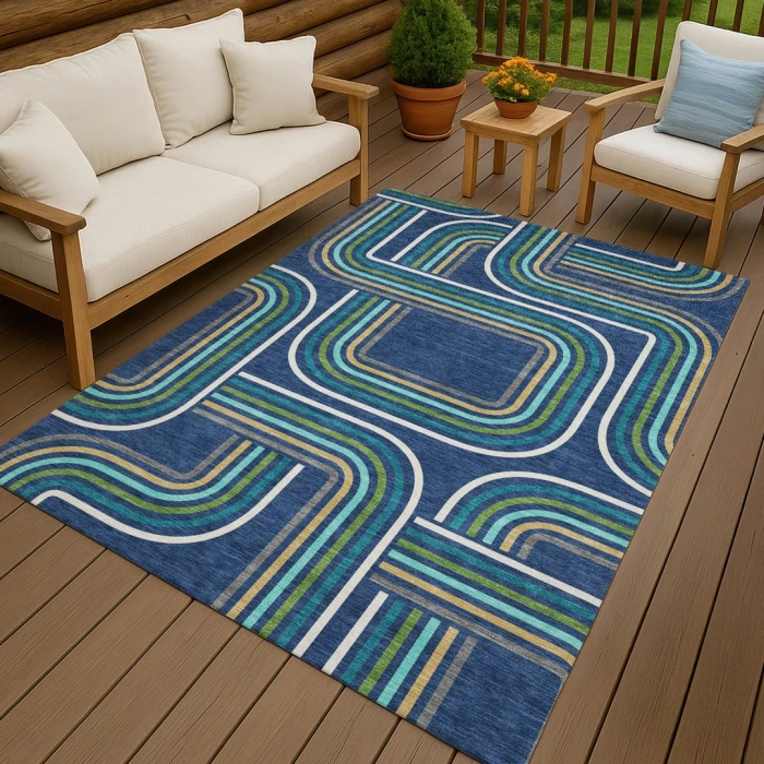 Addison Rugs Chantille Blue ACN2535 5ft. x 7ft.6in. Rect. Rug