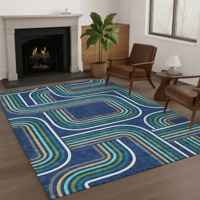 Addison Rugs Chantille Blue ACN2535 5ft. x 7ft.6in. Rect. Rug