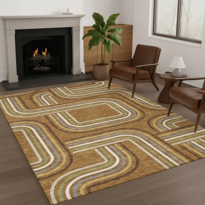 Addison Rugs Chantille Orange ACN2535 8ft. x 10ft. Rect. Rug