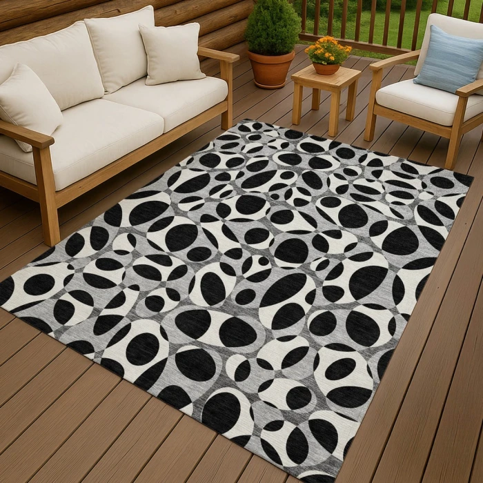 Addison Rugs Chantille Black ACN2536 9ft. x 12ft. Rect. Rug
