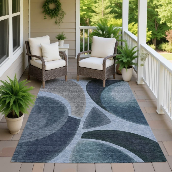 Addison Rugs Chantille Blue ACN2537 9ft. x 12ft. Rect. Rug