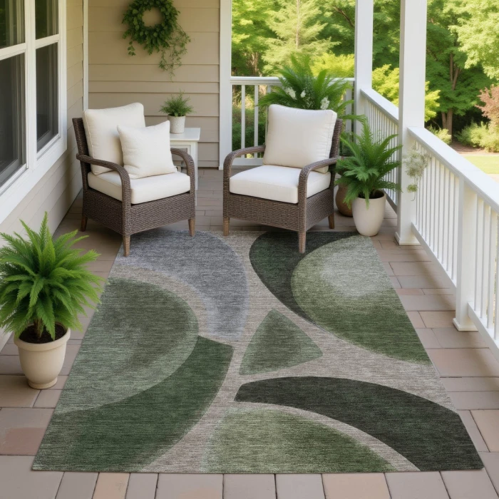 Addison Rugs Chantille Green ACN2537 9ft. x 12ft. Rect. Rug