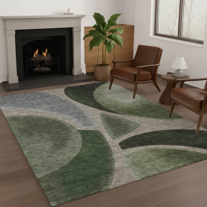 Addison Rugs Chantille Green ACN2537 9ft. x 12ft. Rect. Rug