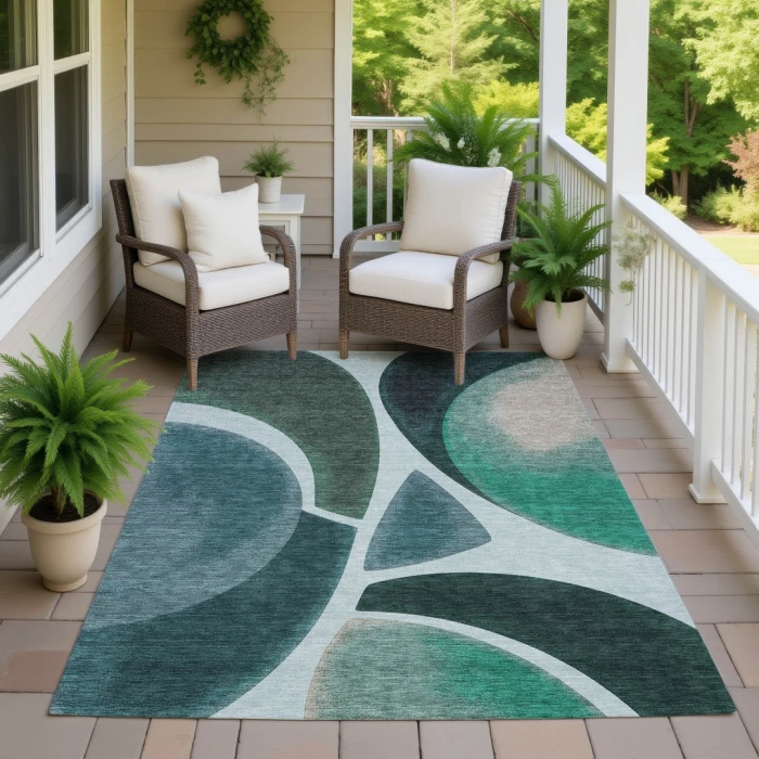 Addison Rugs Chantille Teal ACN2537 5ft. x 7ft.6in. Rect. Rug