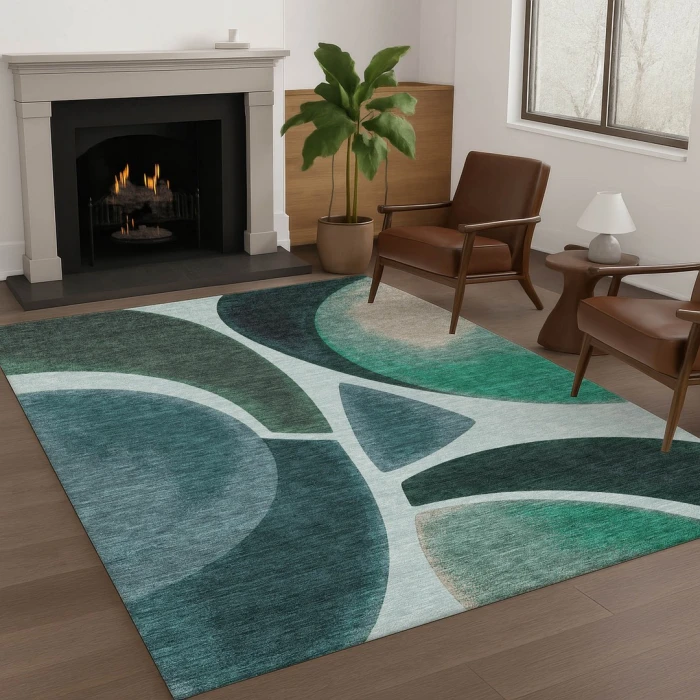 Addison Rugs Chantille Teal ACN2537 5ft. x 7ft.6in. Rect. Rug