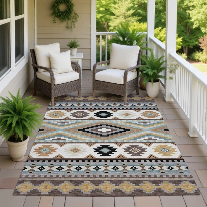 Addison Rugs Chantille Brown ACN2539 9ft. x 12ft. Rect. Rug